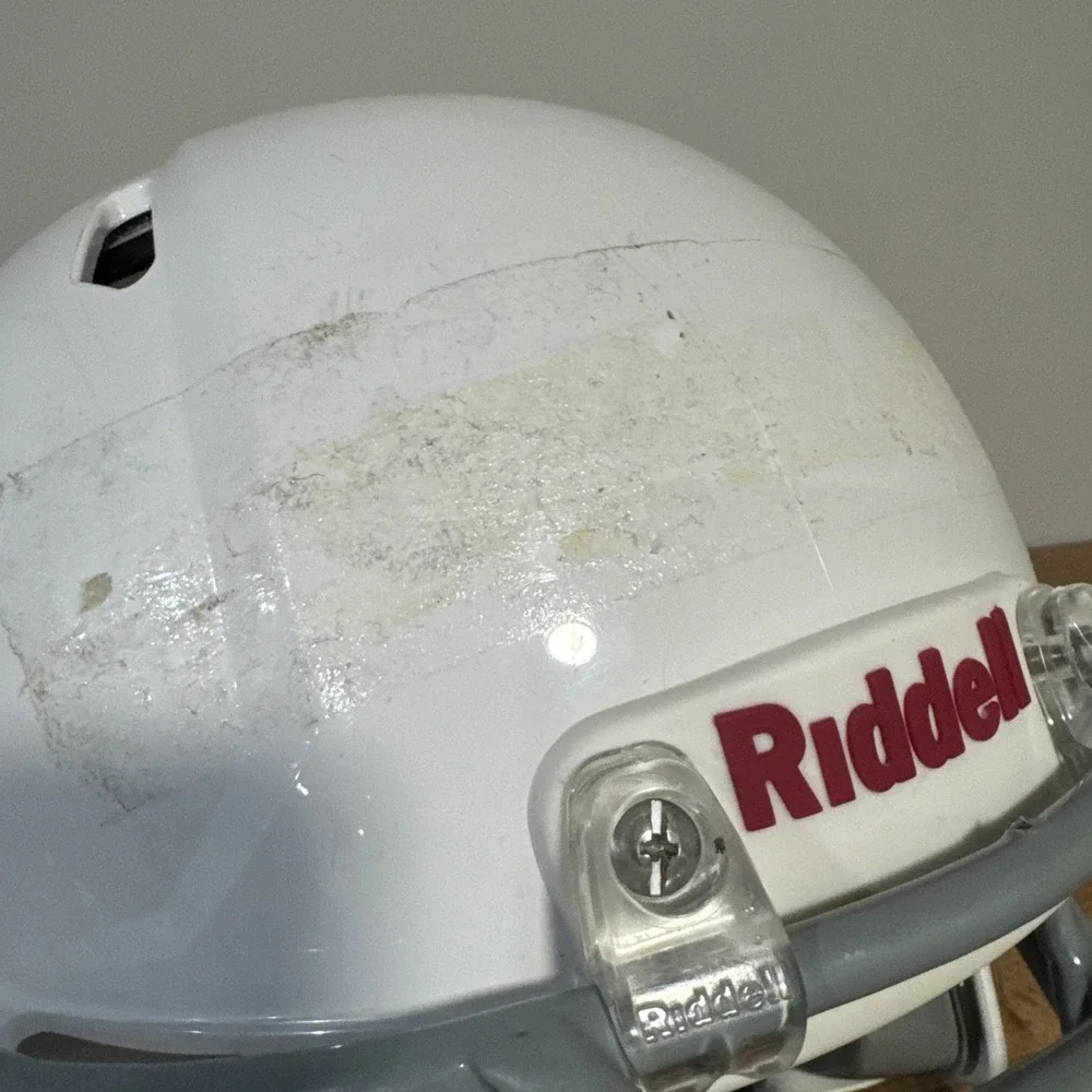 Riddell Speed Classic Football Helmet 2017 - White Grey Face Mask Sz Youth Large - Picture 8 of 11